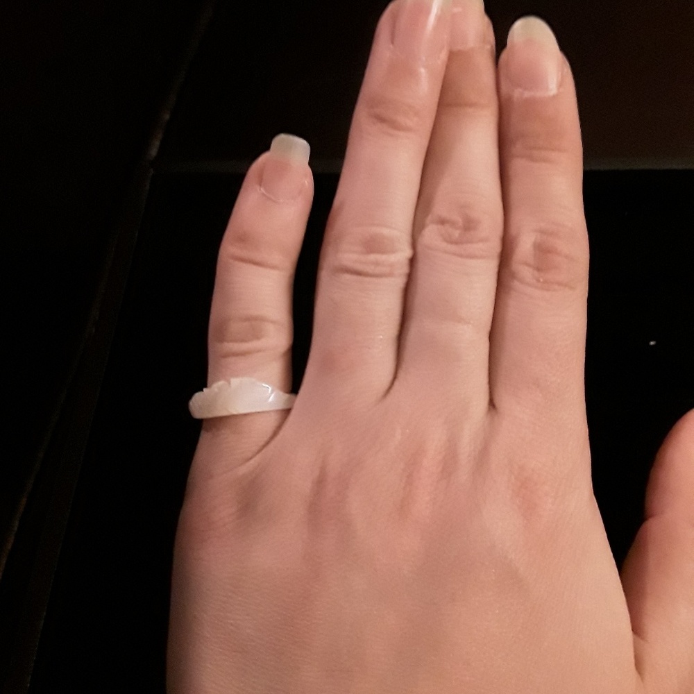 White stone ring